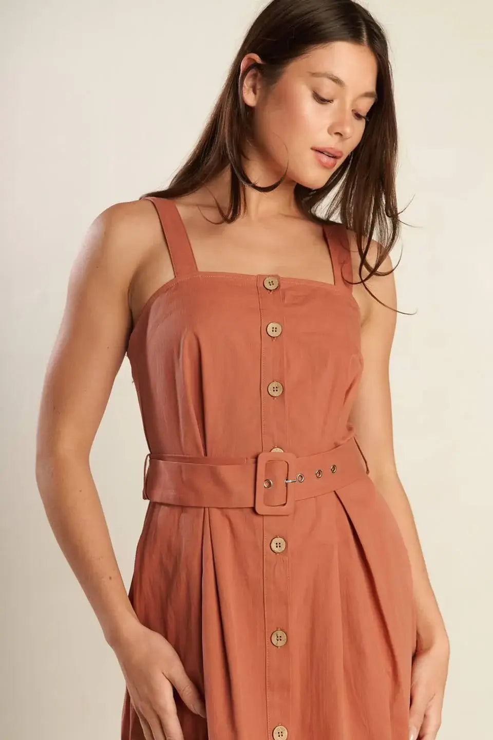 CALIFORNIA DREAMING WOVEN MIDI DRESS - Flying Tomato - Flyclothing LLC