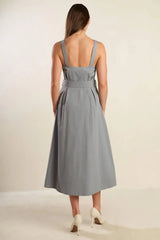 CALIFORNIA DREAMING WOVEN MIDI DRESS - Flying Tomato - Flyclothing LLC