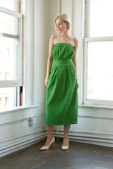 IN DOLLY WE TRUST WOVEN MIDI DRESS - Flying Tomato - Flyclothing LLC