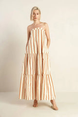 SWEET REMINISCENCE WOVEN MAXI DRESS - Flying Tomato - Flyclothing LLC