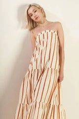 SWEET REMINISCENCE WOVEN MAXI DRESS - Flying Tomato - Flyclothing LLC