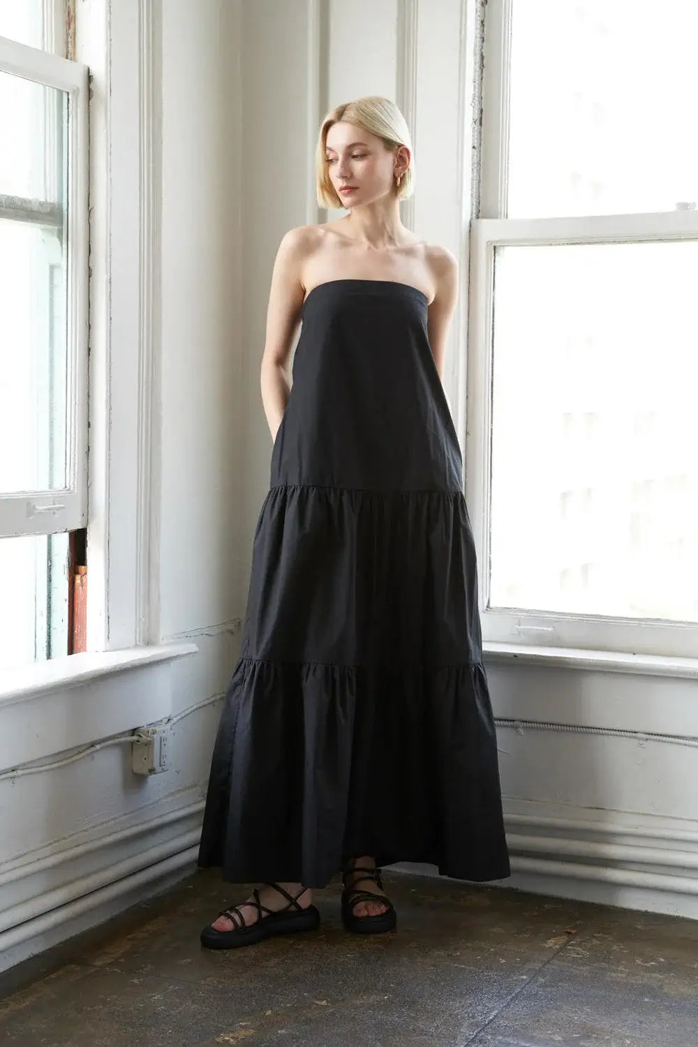 GIRLS JUST WANNA HAVE WOVEN MAXI DRESS - Flying Tomato - Flyclothing LLC