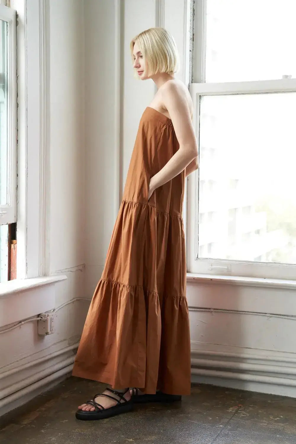 GIRLS JUST WANNA HAVE WOVEN MAXI DRESS - Flying Tomato - Flyclothing LLC