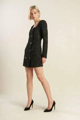 HEART UNBOUND TWEED MINI DRESS - Flying Tomato - Flyclothing LLC