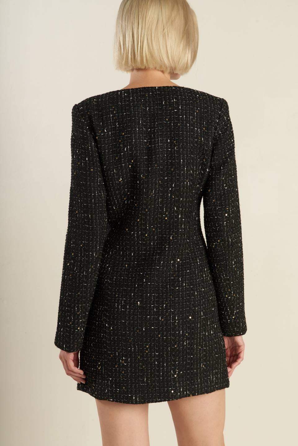 HEART UNBOUND TWEED MINI DRESS - Flying Tomato - Flyclothing LLC