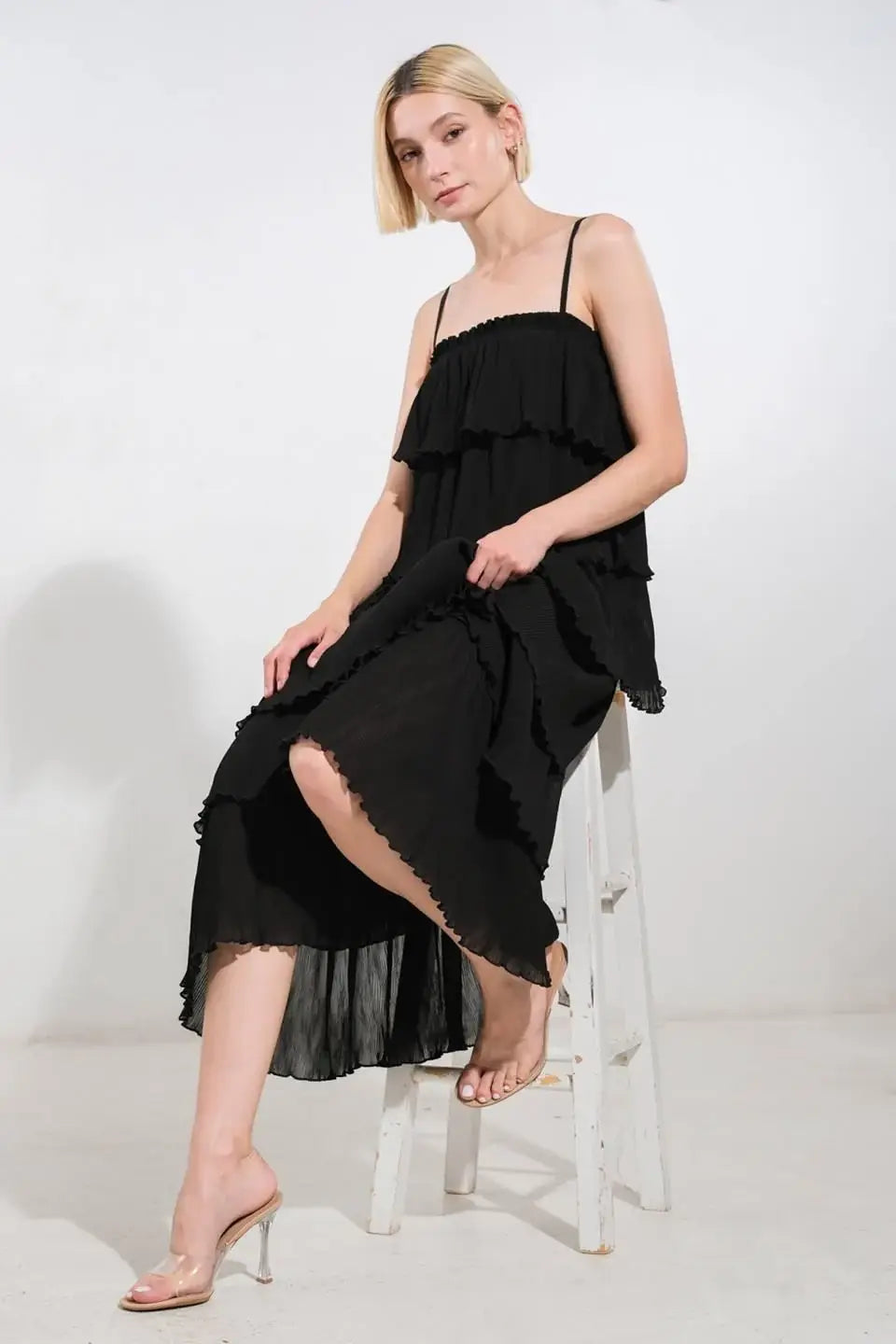 AMERICAN COWGIRL WOVEN MIDI DRESS - Flying Tomato - Flyclothing LLC