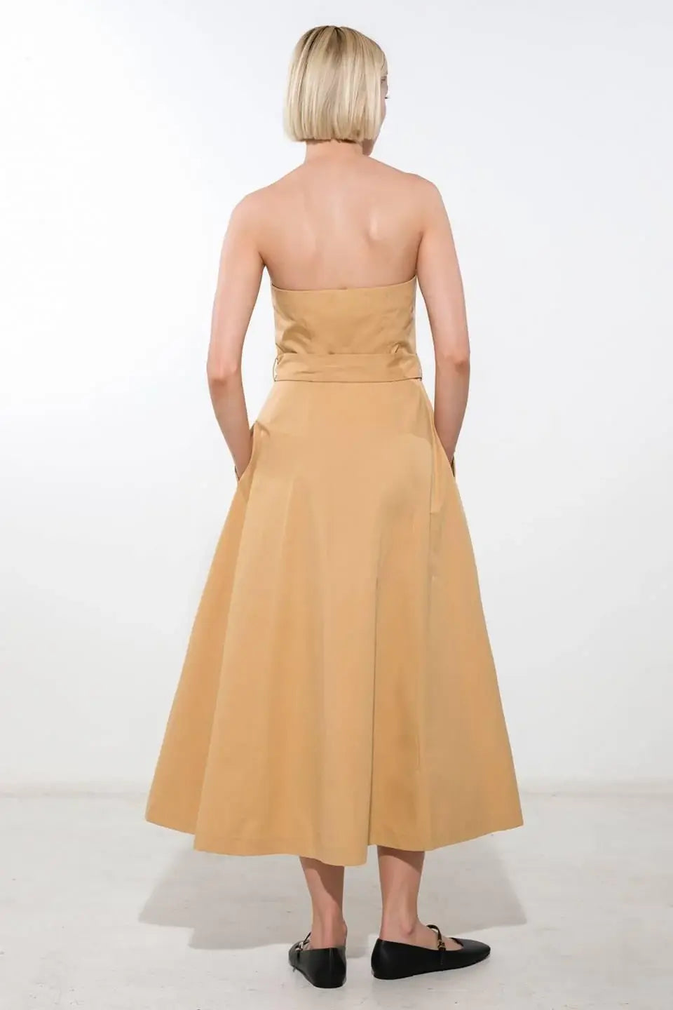 FOLLOW YOU EVERYWHERE WOVEN MIDI DRESS - Flying Tomato - Flyclothing LLC