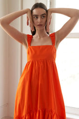 SUNBEAM SPLENDOR WOVEN MIDI DRESS - Flying Tomato - Flyclothing LLC
