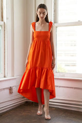 SUNBEAM SPLENDOR WOVEN MIDI DRESS - Flying Tomato - Flyclothing LLC