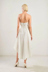 LIFE'S COMPASS WOVEN MIDI DRESS - Flying Tomato - Flyclothing LLC