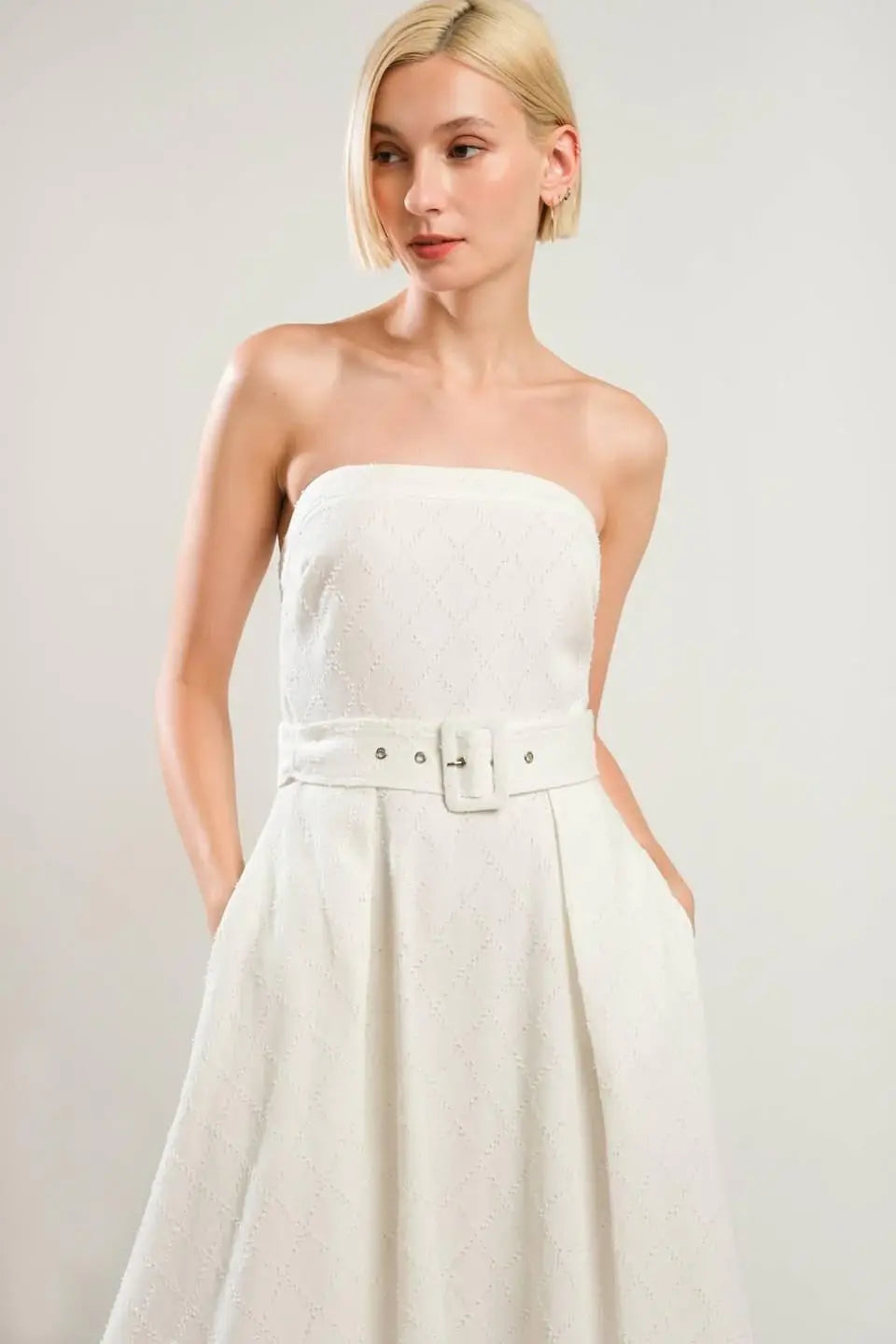LIFE'S COMPASS WOVEN MIDI DRESS - Flying Tomato - Flyclothing LLC