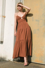 EFFORTLESS ELEGANCE WOVEN MAXI DRESS - Flying Tomato - Flyclothing LLC