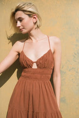 EFFORTLESS ELEGANCE WOVEN MAXI DRESS - Flying Tomato - Flyclothing LLC