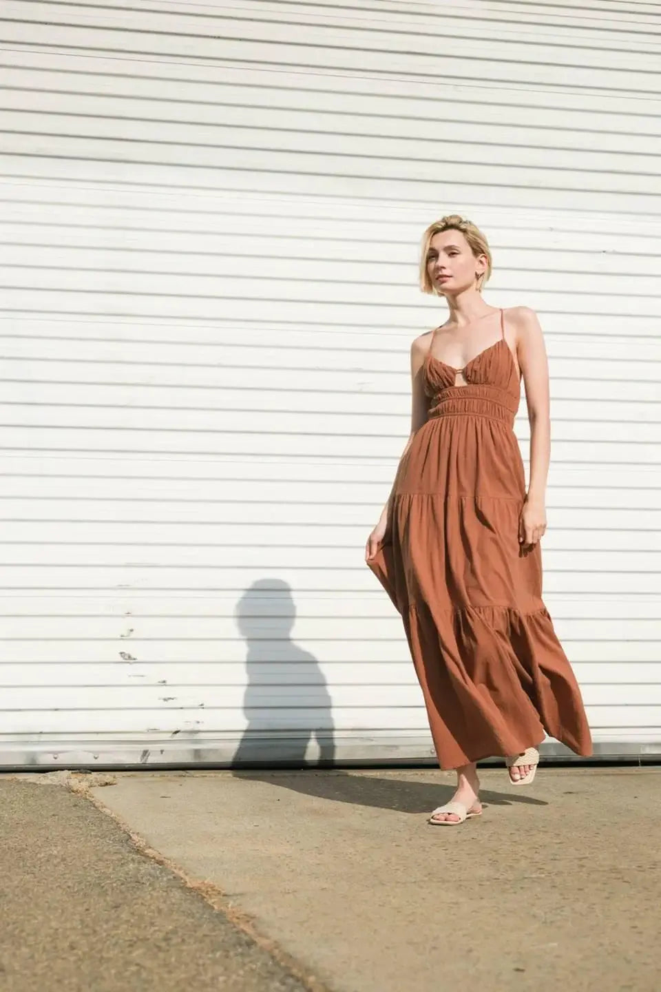EFFORTLESS ELEGANCE WOVEN MAXI DRESS - Flying Tomato - Flyclothing LLC