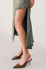 EXOTIC BREEZE DENIM MIDI DRESS - Flying Tomato - Flyclothing LLC