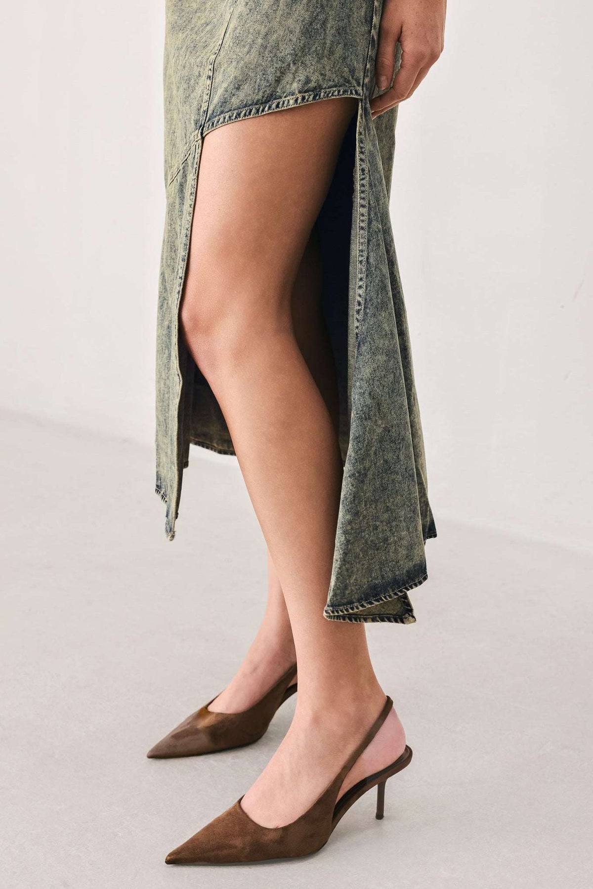 EXOTIC BREEZE DENIM MIDI DRESS - Flying Tomato - Flyclothing LLC
