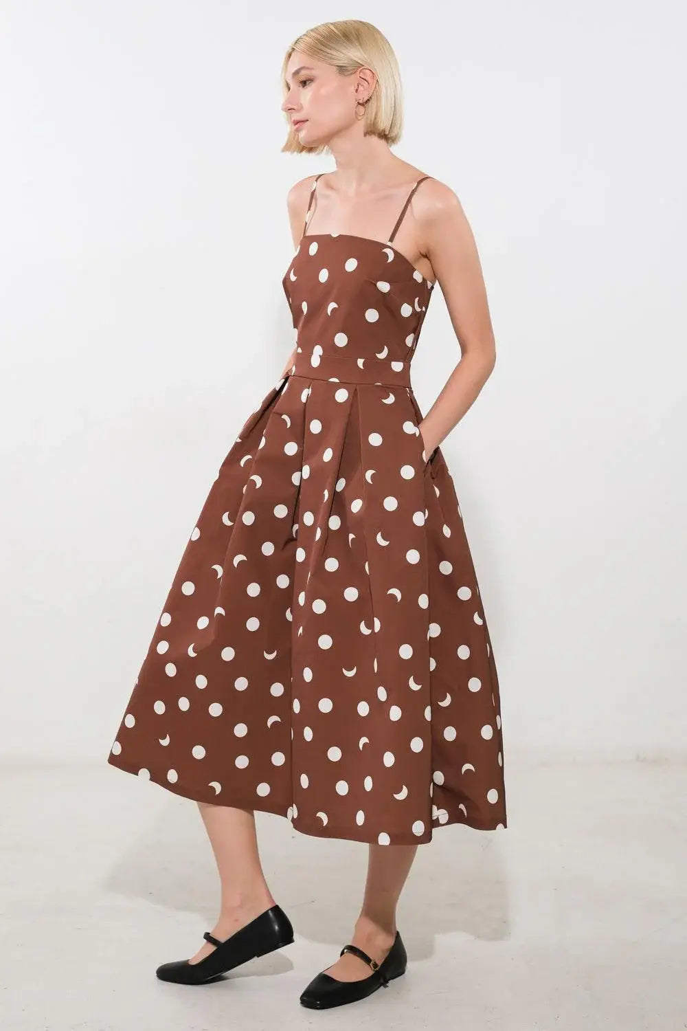 HARMONY HORIZON WOVEN MIDI DRESS - Flying Tomato - Flyclothing LLC