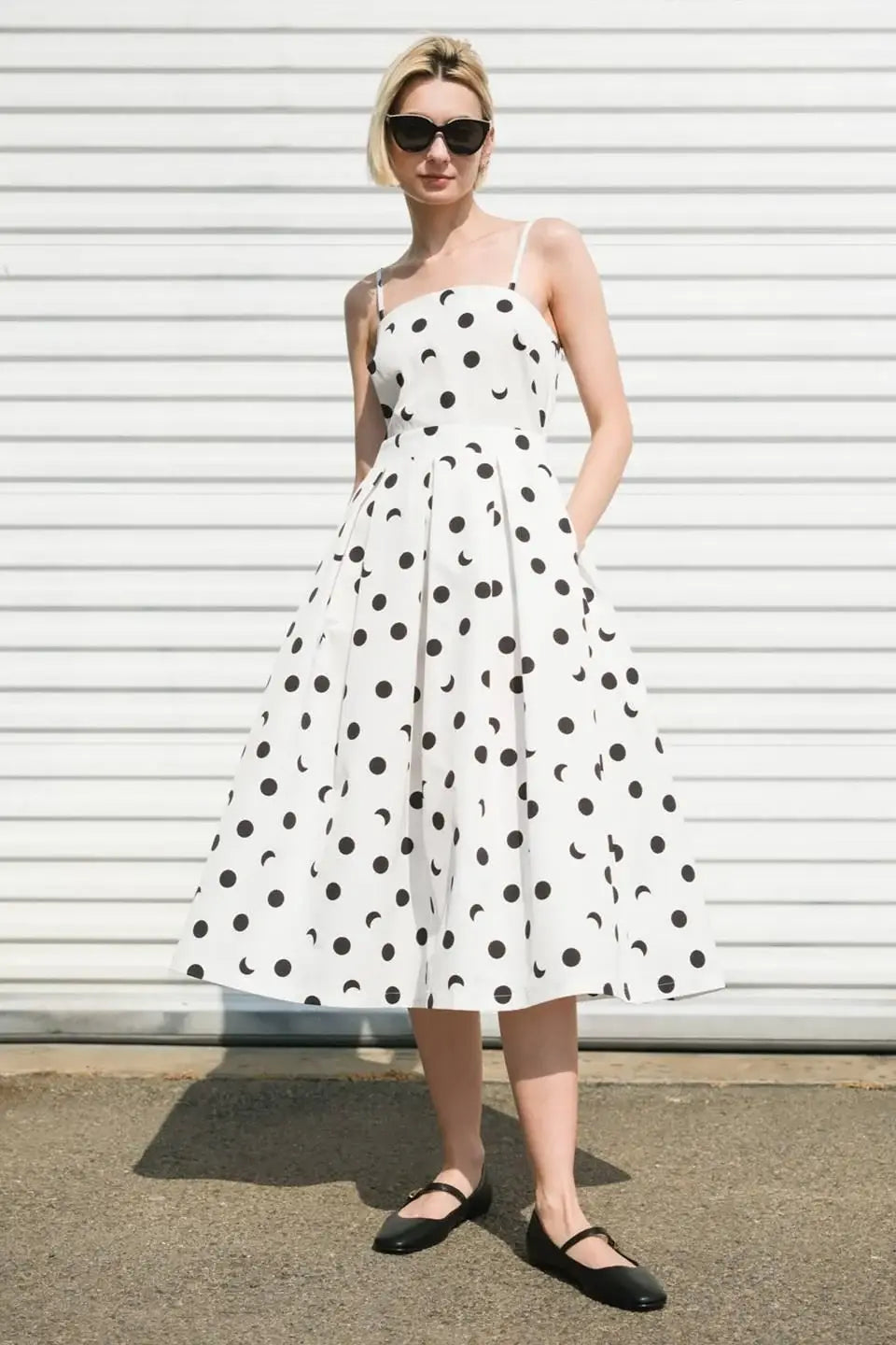 HARMONY HORIZON WOVEN MIDI DRESS - Flying Tomato - Flyclothing LLC