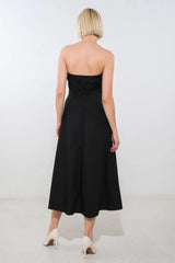 MYSTIC MUSE WOVEN MIDI DRESS - Flying Tomato - Flyclothing LLC
