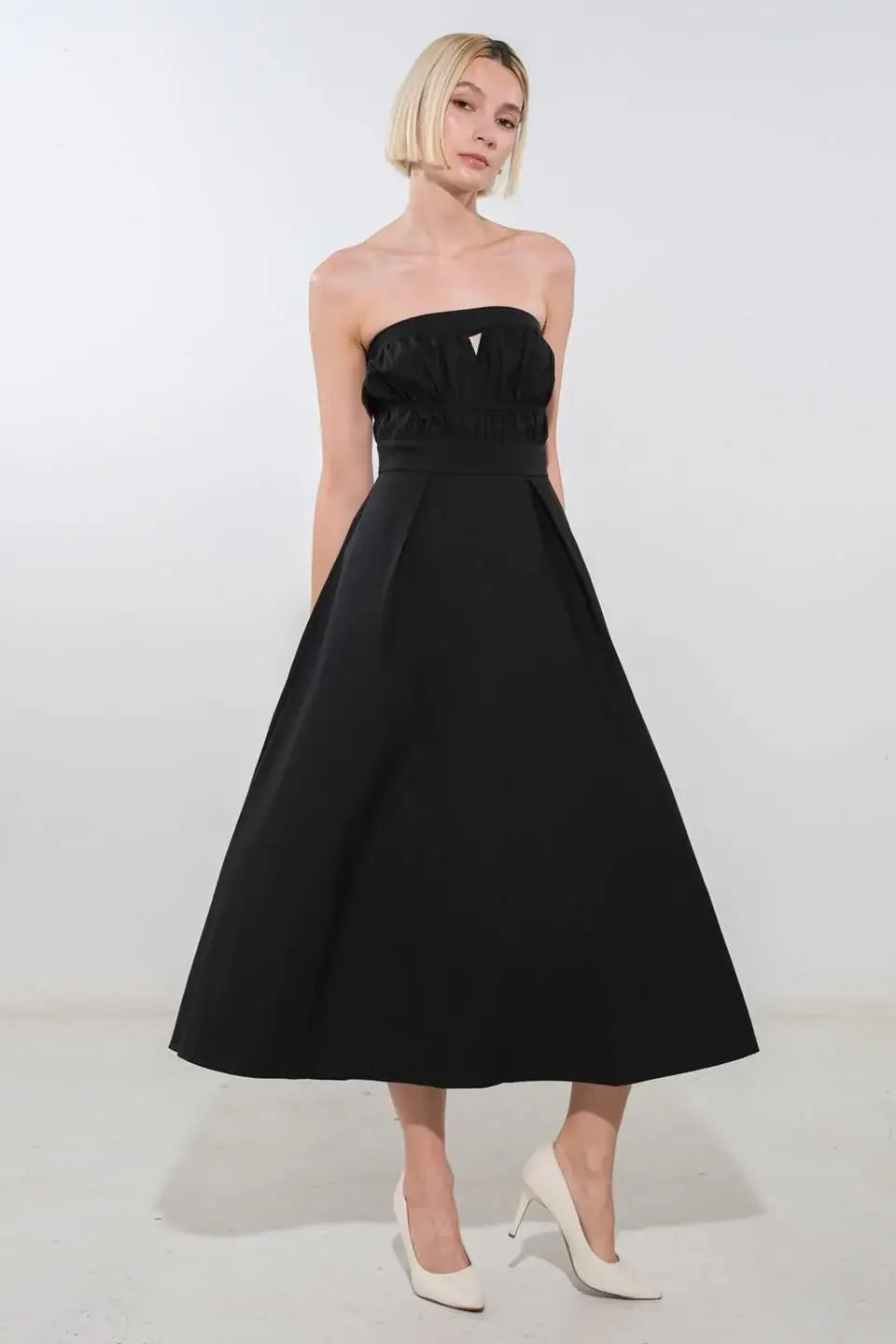 MYSTIC MUSE WOVEN MIDI DRESS - Flying Tomato - Flyclothing LLC