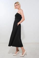 MYSTIC MUSE WOVEN MIDI DRESS - Flying Tomato - Flyclothing LLC