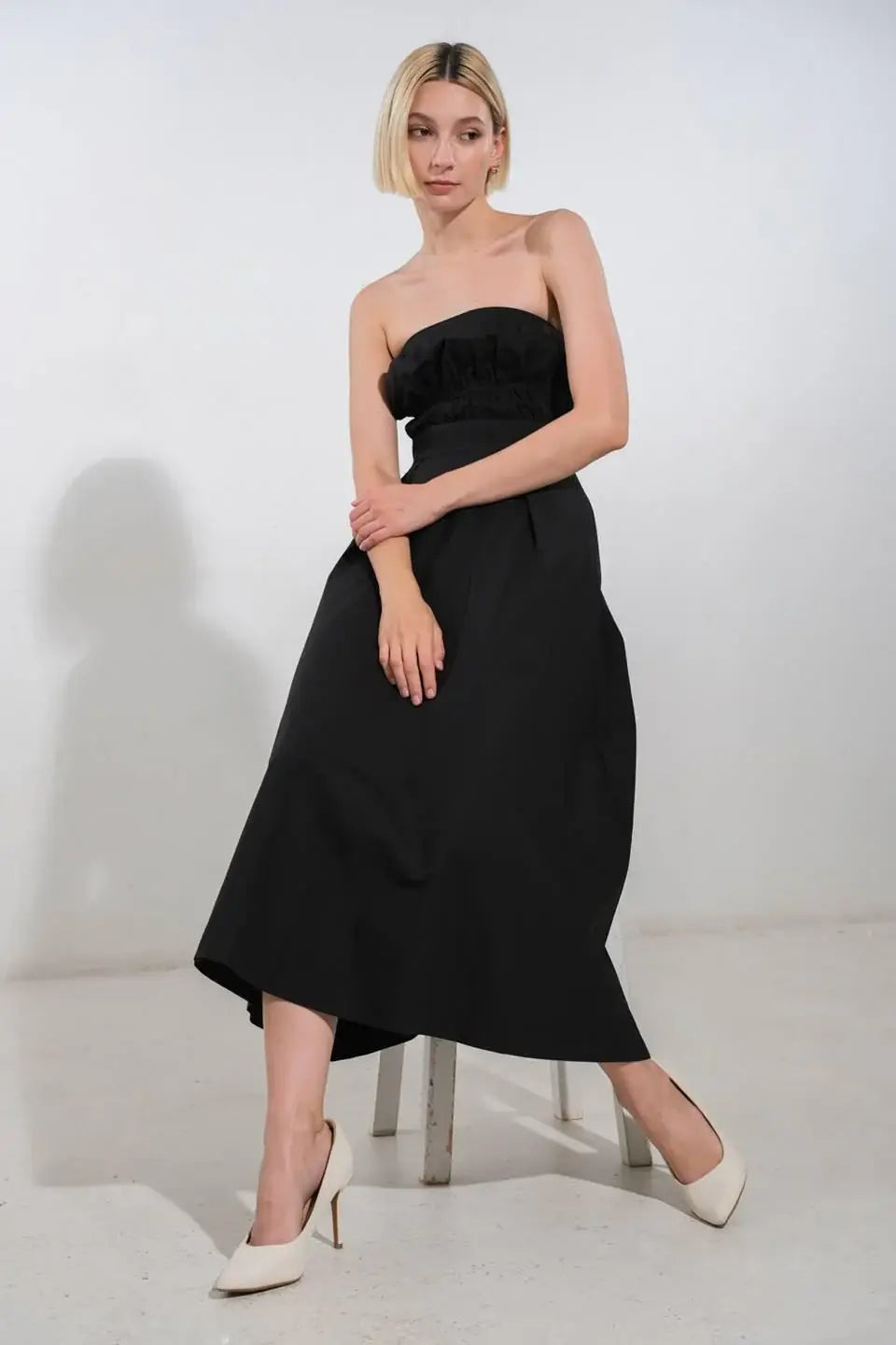 MYSTIC MUSE WOVEN MIDI DRESS - Flying Tomato - Flyclothing LLC