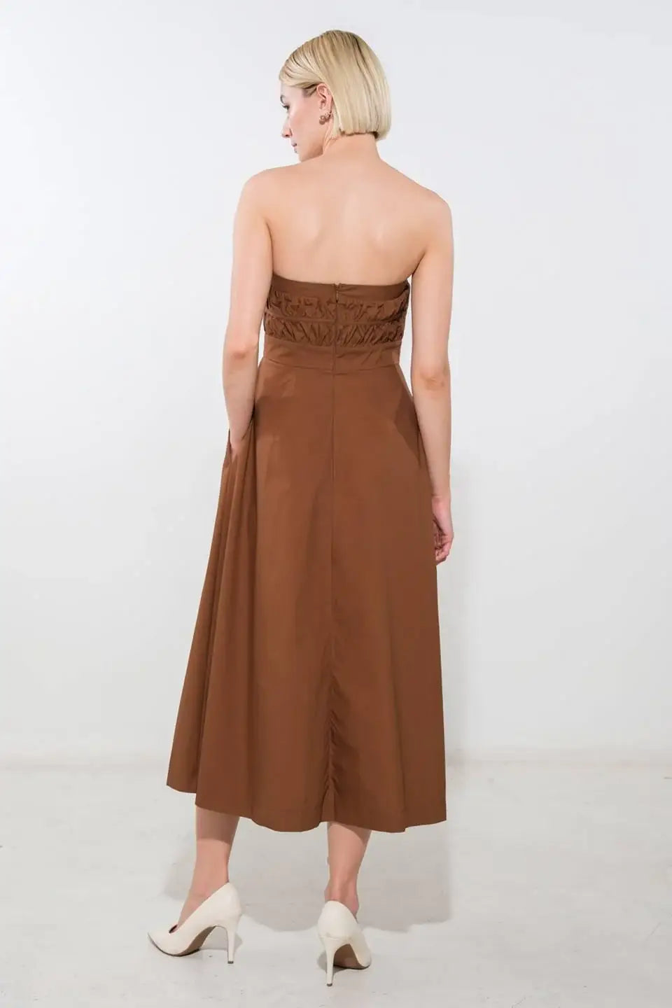 MYSTIC MUSE WOVEN MIDI DRESS - Flying Tomato - Flyclothing LLC