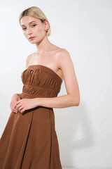 MYSTIC MUSE WOVEN MIDI DRESS - Flying Tomato - Flyclothing LLC