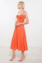 OCEANIC OPULENCE WOVEN MIDI DRESS - Flying Tomato - Flyclothing LLC