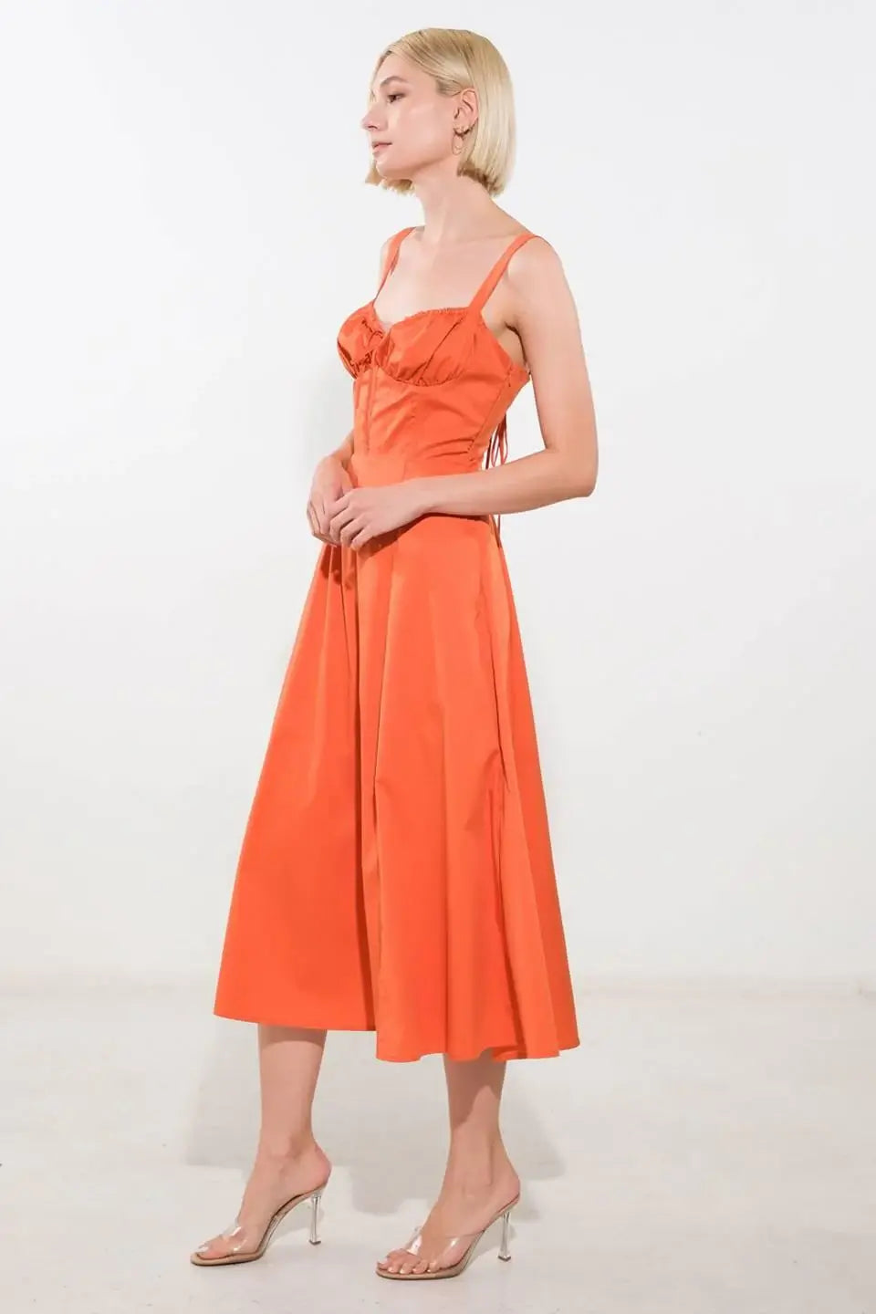 OCEANIC OPULENCE WOVEN MIDI DRESS - Flying Tomato - Flyclothing LLC