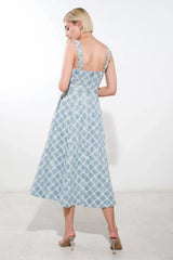 MADE TO BELIVE DENIM MIDI DRESS - Flying Tomato - Flyclothing LLC