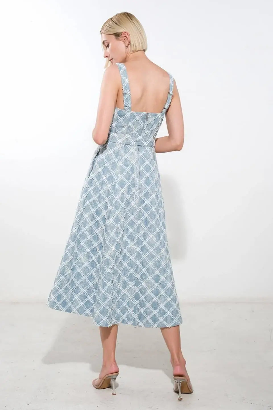 MADE TO BELIVE DENIM MIDI DRESS - Flying Tomato - Flyclothing LLC