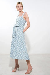 MADE TO BELIVE DENIM MIDI DRESS - Flying Tomato - Flyclothing LLC