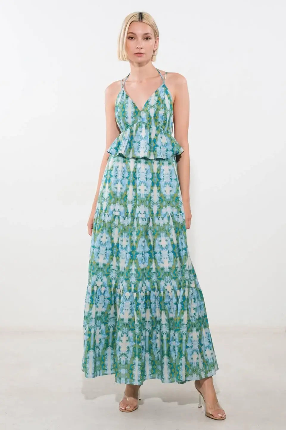 MOONLIGHT WHISPER WOVEN MAXI DRESS - Flying Tomato - Flyclothing LLC