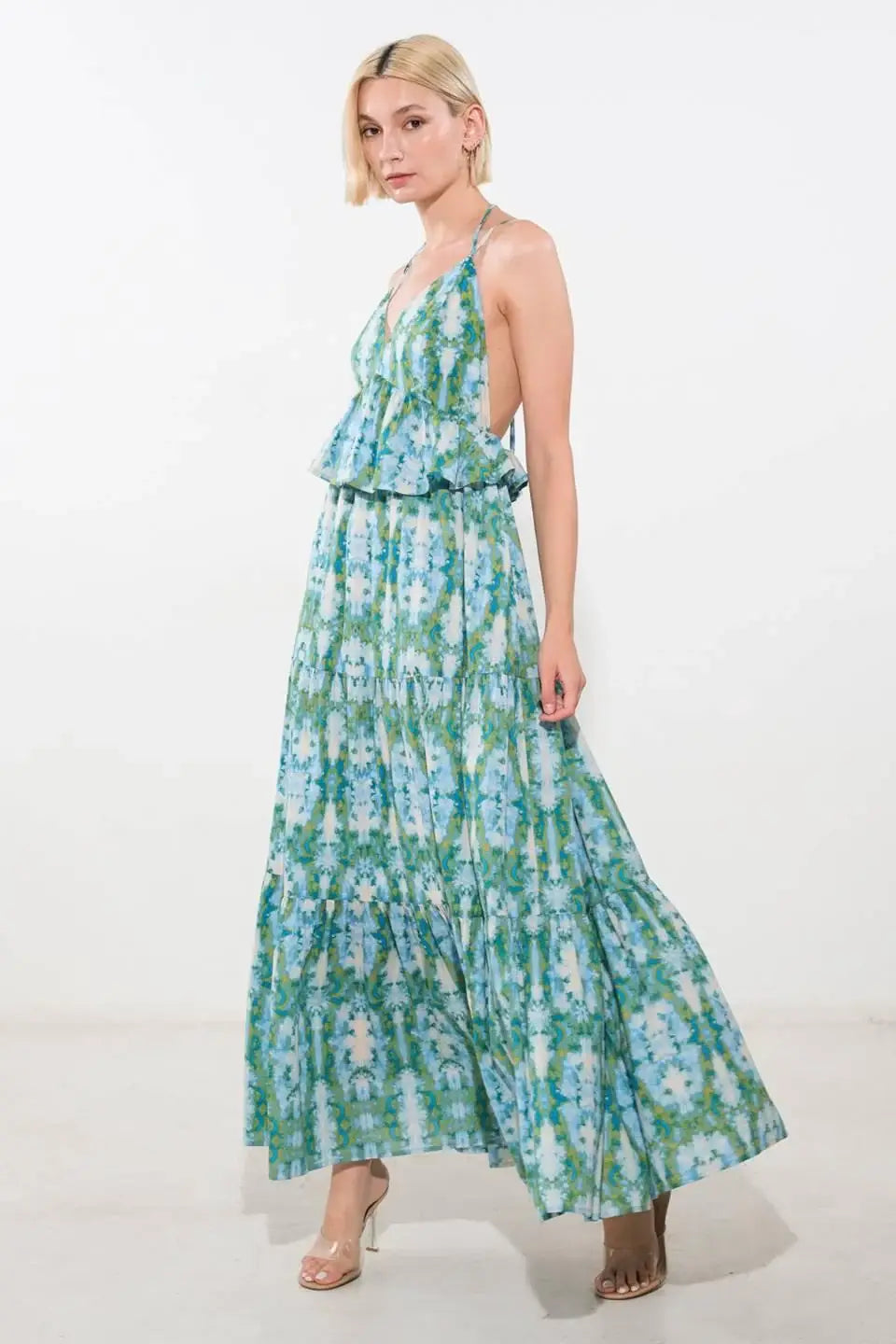 MOONLIGHT WHISPER WOVEN MAXI DRESS - Flying Tomato - Flyclothing LLC