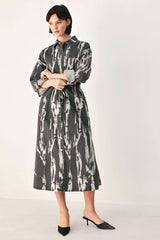 WEEKEND WANDERER GREY DENIM SHIRT DRESS - Flying Tomato - Flyclothing LLC