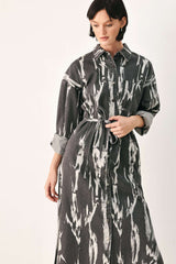 WEEKEND WANDERER GREY DENIM SHIRT DRESS - Flying Tomato - Flyclothing LLC