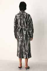 WEEKEND WANDERER GREY DENIM SHIRT DRESS - Flying Tomato - Flyclothing LLC