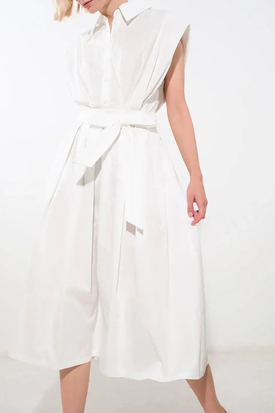 DEEPER CONNECTION WOVEN MIDI DRESS - Flying Tomato - Flyclothing LLC