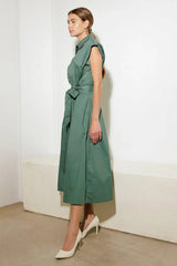 DEEPER CONNECTION WOVEN MIDI DRESS - Flying Tomato - Flyclothing LLC