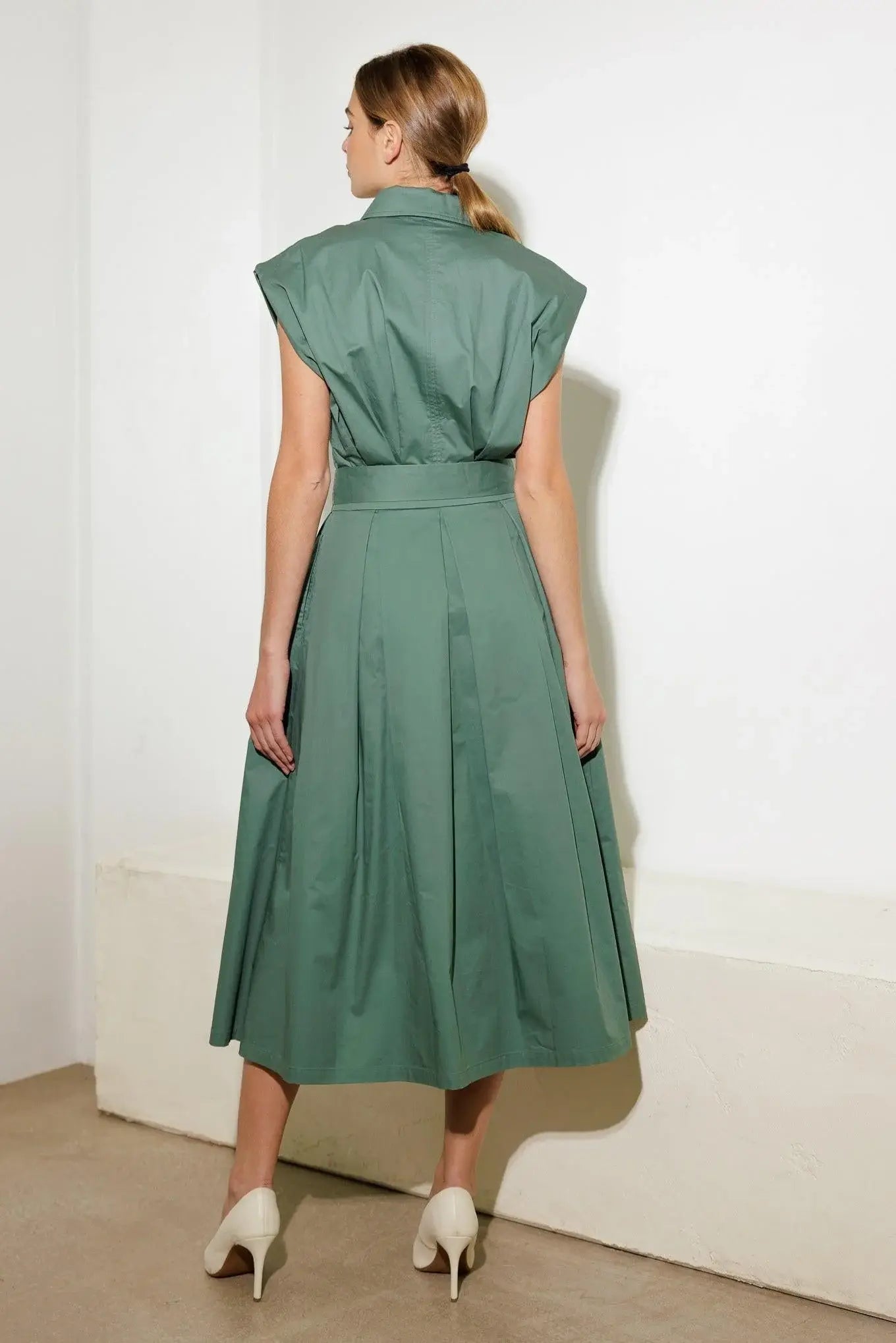 DEEPER CONNECTION WOVEN MIDI DRESS - Flying Tomato - Flyclothing LLC
