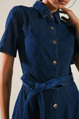 CONFIDENT STRIDES DENIM MIDI DRESS - Flying Tomato - Flyclothing LLC