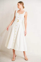 BELLA PORTOFINO WOVEN MIDI DRESS - Flying Tomato - Flyclothing LLC