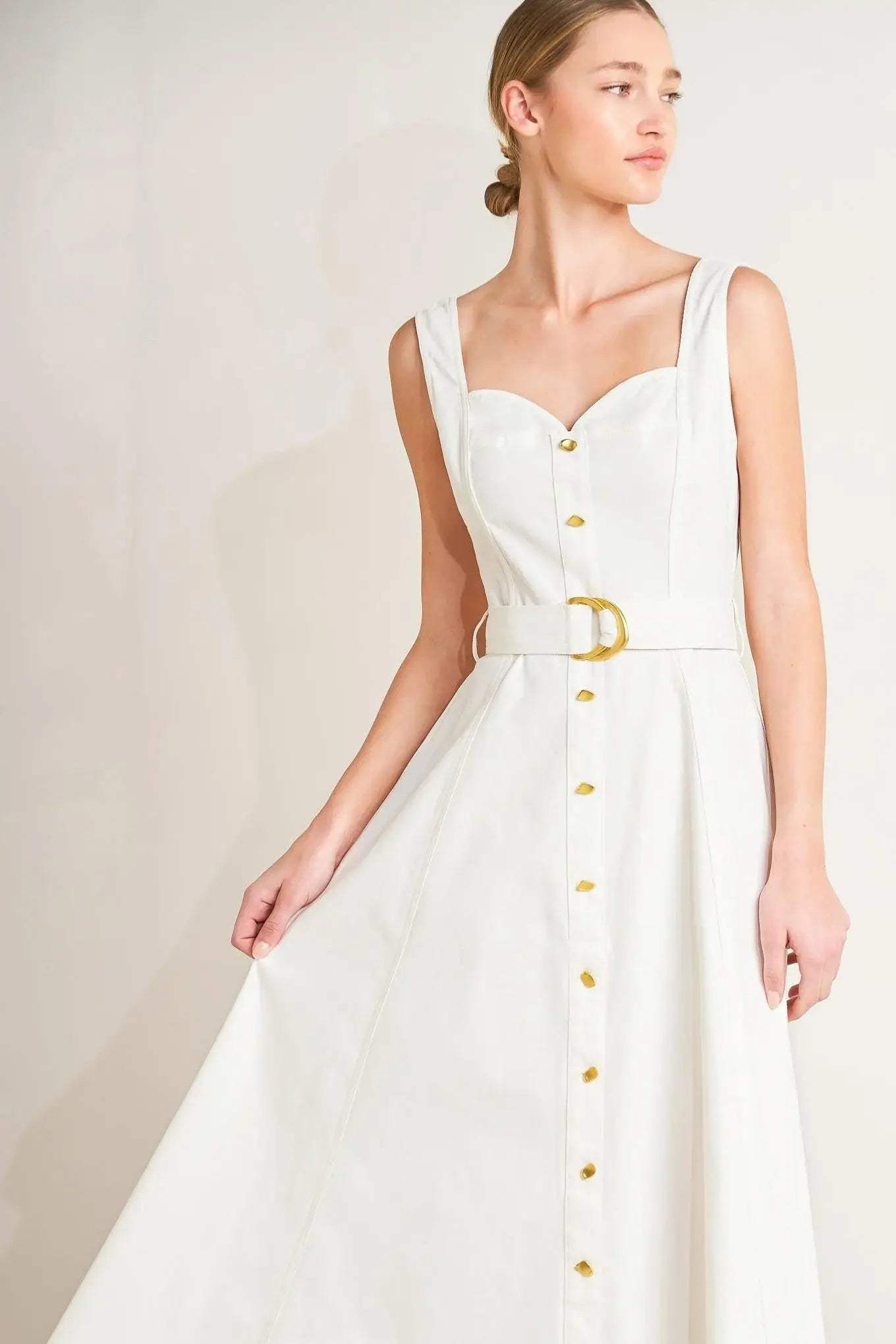 BELLA PORTOFINO WOVEN MIDI DRESS - Flying Tomato - Flyclothing LLC