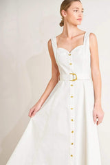 BELLA PORTOFINO WOVEN MIDI DRESS - Flying Tomato - Flyclothing LLC
