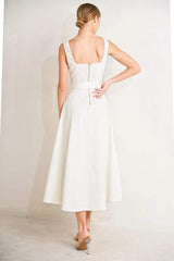 BELLA PORTOFINO WOVEN MIDI DRESS - Flying Tomato - Flyclothing LLC