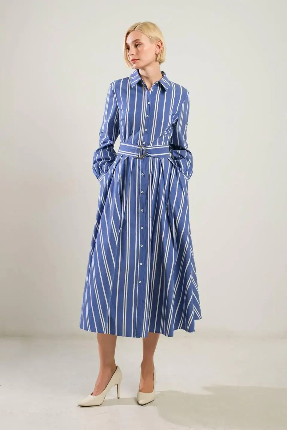 PETAL POWER MIDI SHIRT DRESS - Flying Tomato - Flyclothing LLC