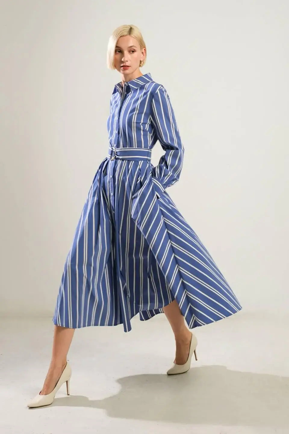 PETAL POWER MIDI SHIRT DRESS - Flying Tomato - Flyclothing LLC