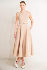 LIVING THE DREAM WOVEN MIDI DRESS - Flying Tomato - Flyclothing LLC