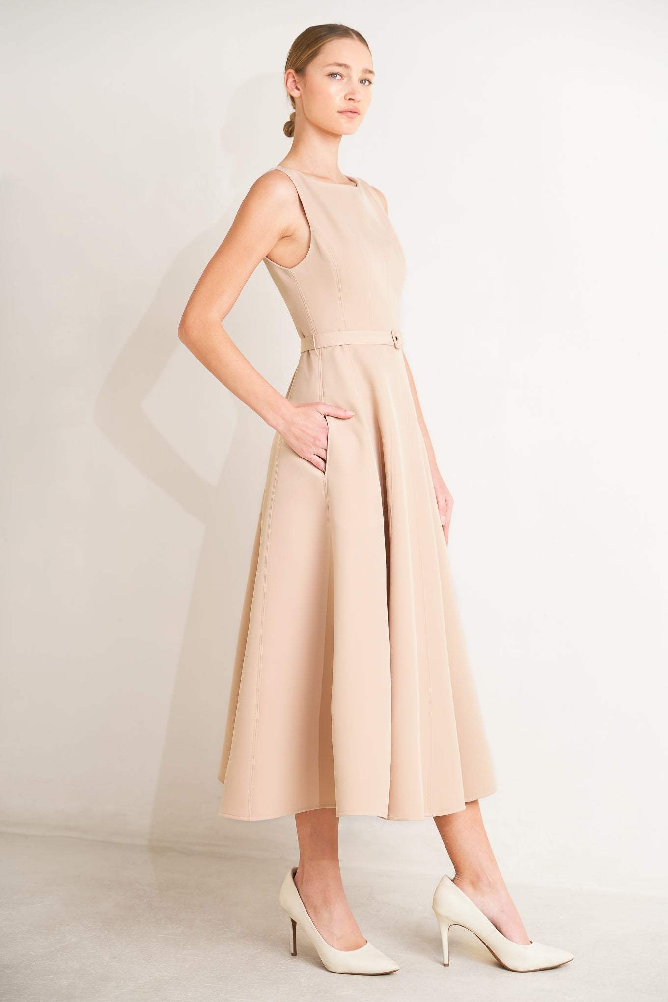 LIVING THE DREAM WOVEN MIDI DRESS - Flying Tomato - Flyclothing LLC